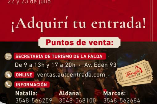 Ya están a la venta las entradas para el Festival del Tango de La Falda
